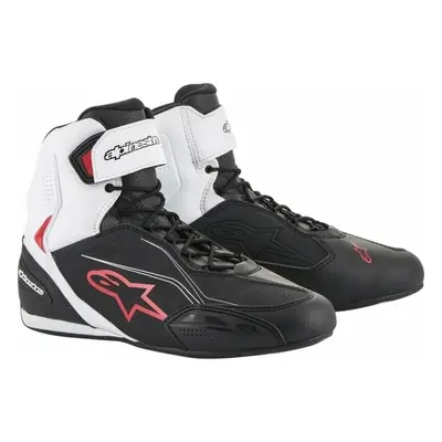 Alpinestars Faster-3 Shoes Black/White/Red Motoros cipők