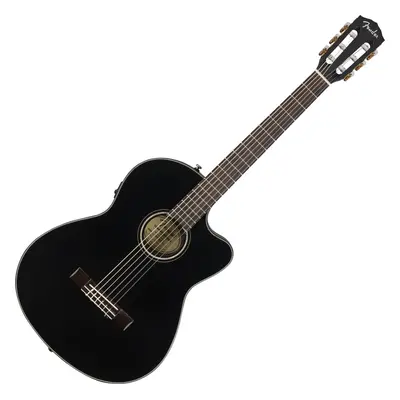 Fender CN-140SCE WN Black Elektro-klasszikus gitár