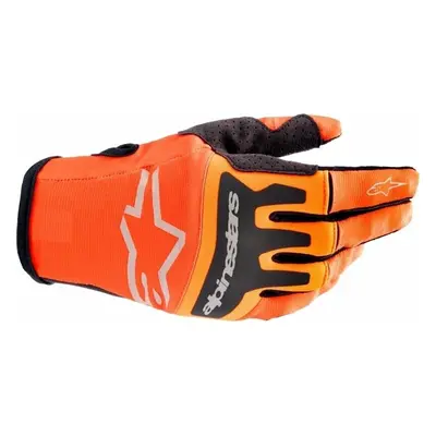 Alpinestars Techstar Gloves Hot Orange/Black Motoros kesztyűk