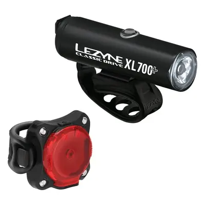 Lezyne Classic Drive 700+ / Zecto Drive 200+ Pair Satin Black/Black Front lm / Rear lm Elülső-Há