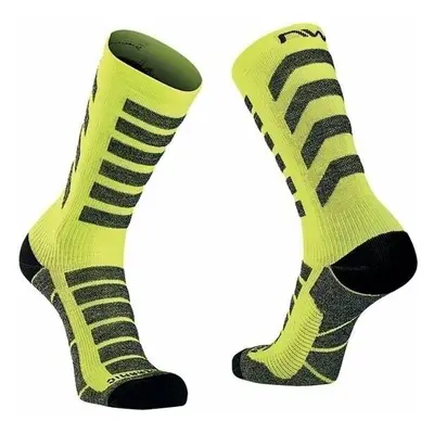 Northwave Husky Ceramic High Sock Yellow Fluo Kerékpáros zoknik