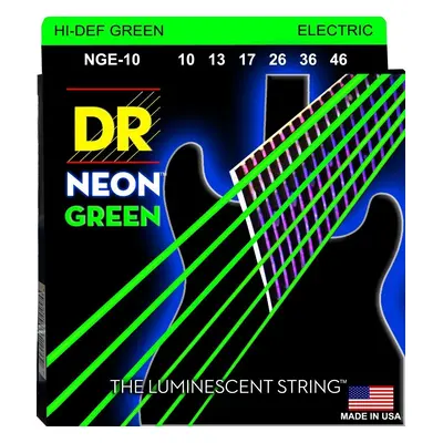 DR Strings NGE-10 Neon Elektromos gitárhúrok