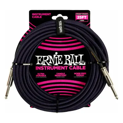 Ernie Ball Braided Straight Straight Inst Cable 7,5 m Egyenes - Egyenes Hangszórókábel