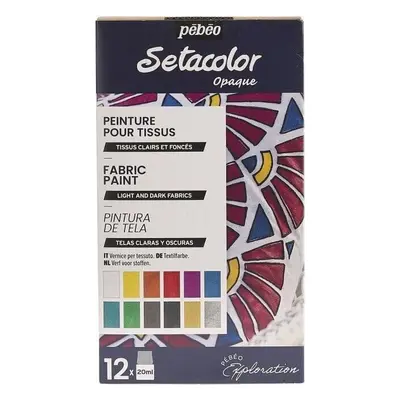 Pébéo Setacolor Színkészlet textilekhez 12x20 ml