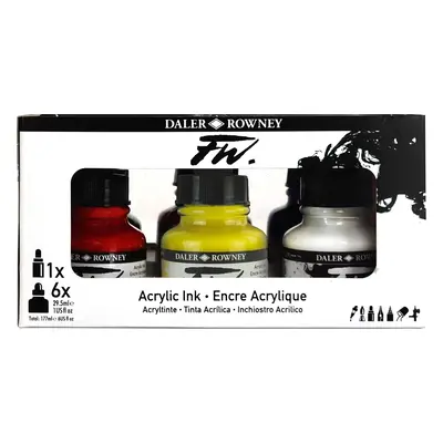 Daler Rowney FW Cardboard Box Starter Set Akril tinta készlet x 29,5 ml