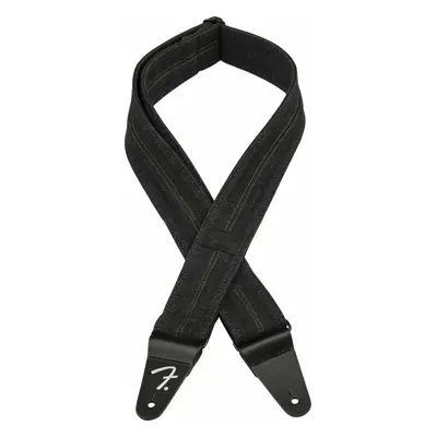 Fender Wrangler Denim Strap Textil gitár heveder Washed Black Stitch