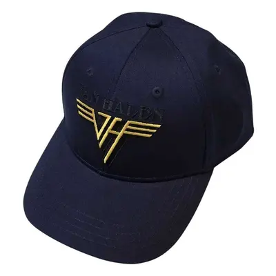 Van Halen Sapka Text & Yellow Logo Navy Blue