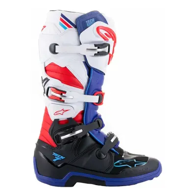 Alpinestars Tech Boots Black/Dark Blue/Red/White Motoros csizmák