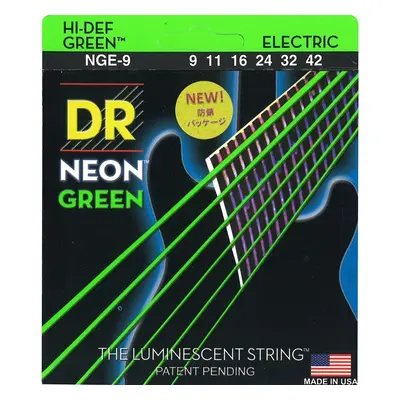 DR Strings NGE-9 Neon Elektromos gitárhúrok