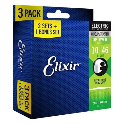 Elixir OPTIWEB Coating Light 3-PACK Elektromos gitárhúrok