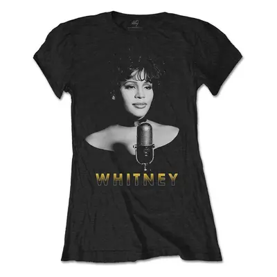 Whitney Houston Ing Black & White Photo Womens Black