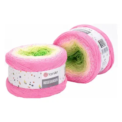 Yarn Art Rose Garden Pink Green Kötőfonal