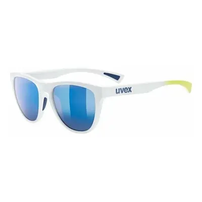 UVEX ESNLT Spirit White Mat/Mirror Blue Kerékpáros szemüveg