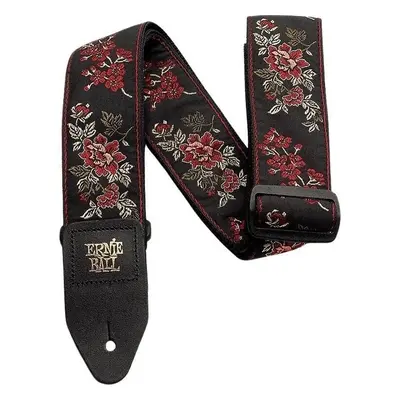 Ernie Ball Classic Jacquard Textil gitár heveder Red Rose