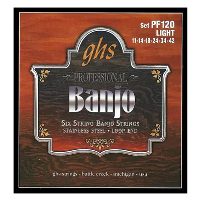 GHS PF120 Professional Banjo Bendzsó húr