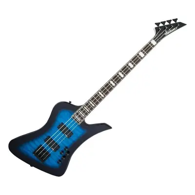 Jackson JS3 Q Kelly Bird AH Transparent Blue Burst Elektromos basszusgitár