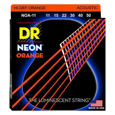 DR Strings NOA-11 HiDef Neon Akusztikus gitárhúrok