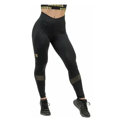 Nebbia High Waist Push-Up Leggings INTENSE Heart-Shaped Black/Gold Fitness nadrág