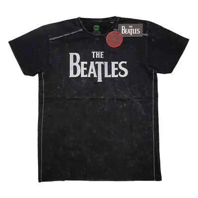 The Beatles Ing Drop T Logo Snow Wash Unisex Black