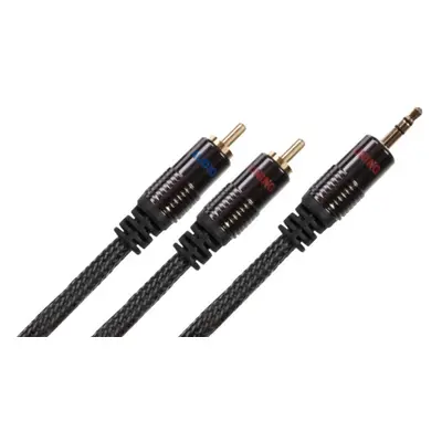 Audio Tuning RCA - Klinke 3,5mm m Fekete Hi-Fi AUX kábel