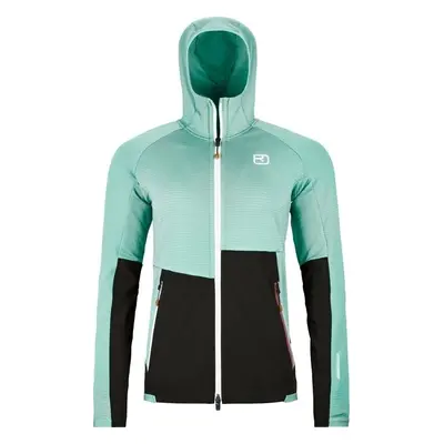 Ortovox Fleece Rib Hoody Womens Aquatic Ice Pulóver