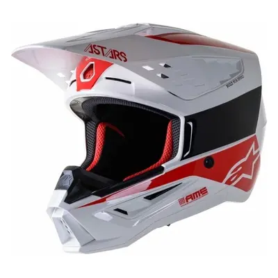 Alpinestars S-M5 Bond Helmet White/Red Glossy Bukósisak