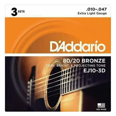 D'Addario EJ10-3D Akusztikus gitárhúrok