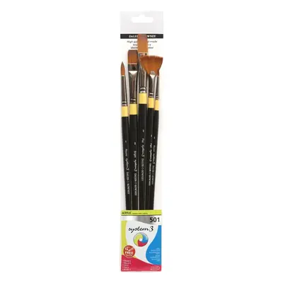 Daler Rowney System3 Acrylic Brush Stiff Synthetic Ecsetkészlet db