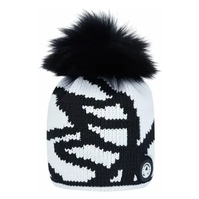 Sportalm Apera Womens Beanie with Fur Optical White Téli sapka