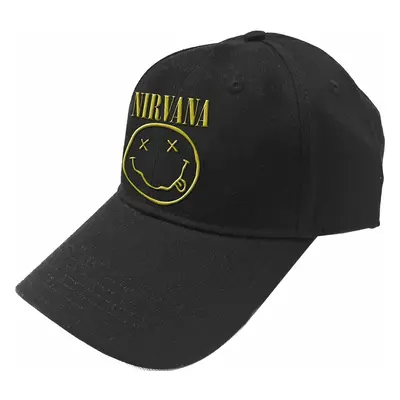 Nirvana Sapka Logo & Happy Face Black