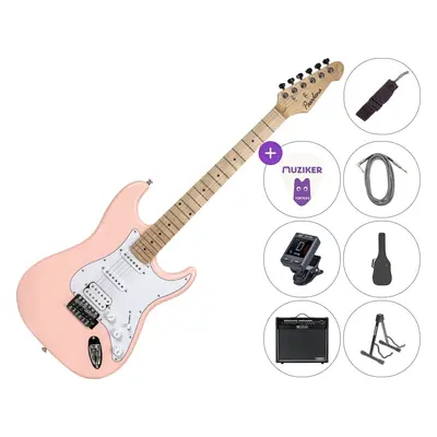 Pasadena ST-11 SET 80W Pink Elektromos gitár