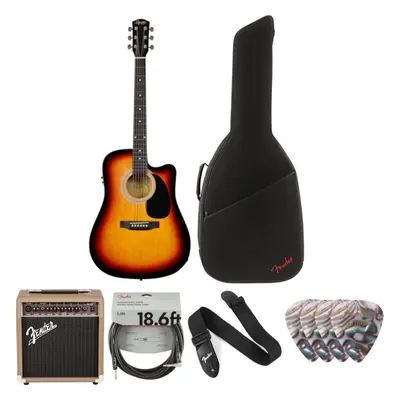 Fender Squier SA-105CE Deluxe SET Sunburst Elektroakusztikus gitár