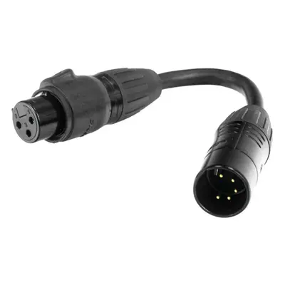 Accu Cable 5-pin to 3-pin FM IP65 Kábel DMX fényekhez