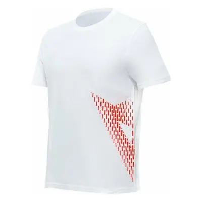 Dainese T-Shirt Big Logo White/Fluo Red Horgászpóló