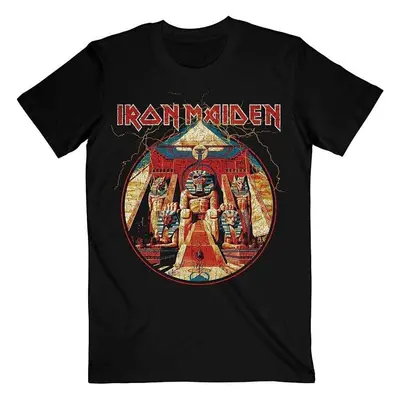 Iron Maiden Ing Powerslave Lightning Circle Unisex Black