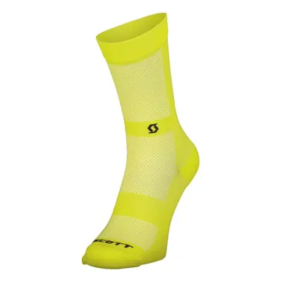 Scott Performance No Shortcuts Crew Socks Sulphur Yellow/Black Kerékpáros zoknik