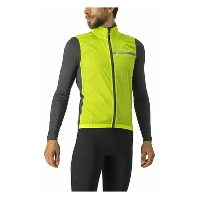 Castelli Squadra Stretch Mellény Electric Lime/Dark Gray