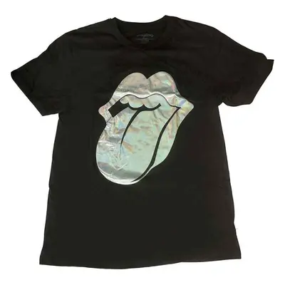 The Rolling Stones Ing Foil Tongue Womens Black