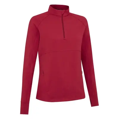 Callaway Lightweight Knit Heathered 1/4 Zip Top Red Heather