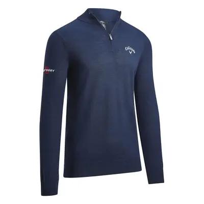 Callaway 1/4 Blended Merino Navy Blue Pulóver