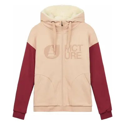 Picture Basement Plush Z Hoodie Women Rose Creme Kapucnis felső