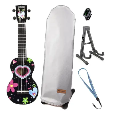 Mahalo Ukulele SET Heart Black Szoprán ukulele