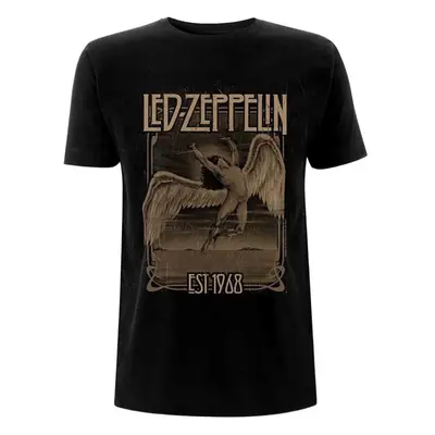 Led Zeppelin Ing Faded Falling Unisex Black