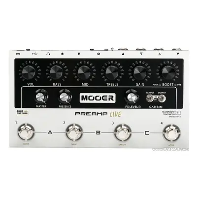 MOOER Preamp LIVE Rackes gitárerősítők és előfokok