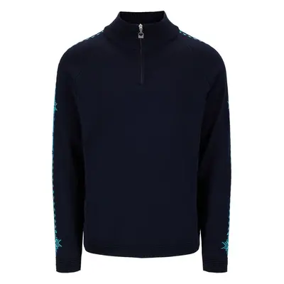 Dale of Norway Geilo Mens Merino Wool Sweater Marine/Peacock Pulóver