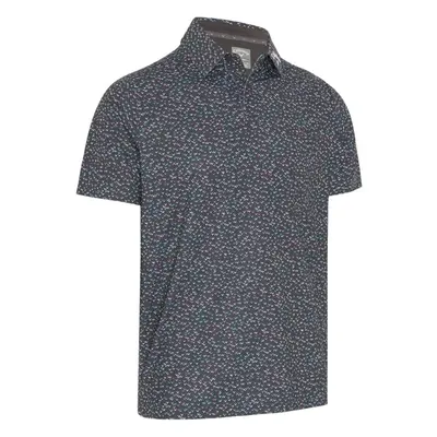 Callaway All-Over Mens Chev Confetti Print Asphalt Rövid ujjú póló