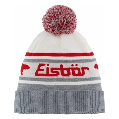 Eisbär Chani OS Pompon Beanie Grey/White/Red Téli sapka