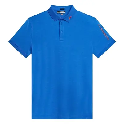 J.Lindeberg Tour Tech Reg Fit Mens Nautical Blue Melange Rövid ujjú póló