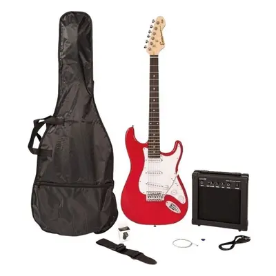 Encore E60 Blaster Pack Gloss Red Finish Elektromos gitár