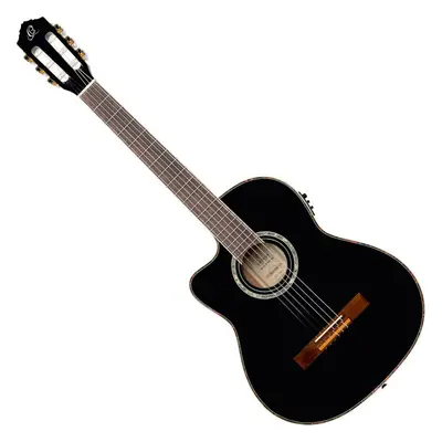 Ortega RCE145LBK Black Elektro-klasszikus gitár